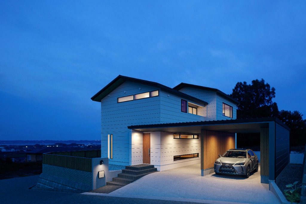 Modern Twilight Residence 3DCG ArchViz