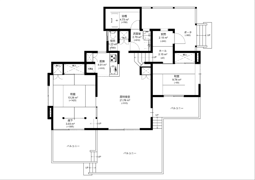 Japanese Residential CAD Tracing Floor Plan